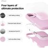 imageelago Compatible with iPhone 16 Plus Case Premium Liquid Silicone Case Full Body Protective Cover Shockproof Slim Design AntiScratch Soft Microfiber Lining 67 inch BlackHot Pink