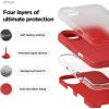 imageelago Compatible with iPhone 16 Plus Case Premium Liquid Silicone Case Full Body Protective Cover Shockproof Slim Design AntiScratch Soft Microfiber Lining 67 inch BlackRed