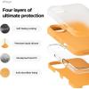 imageelago Compatible with iPhone 16 Plus Case Premium Liquid Silicone Case Full Body Protective Cover Shockproof Slim Design AntiScratch Soft Microfiber Lining 67 inch BlackOrange