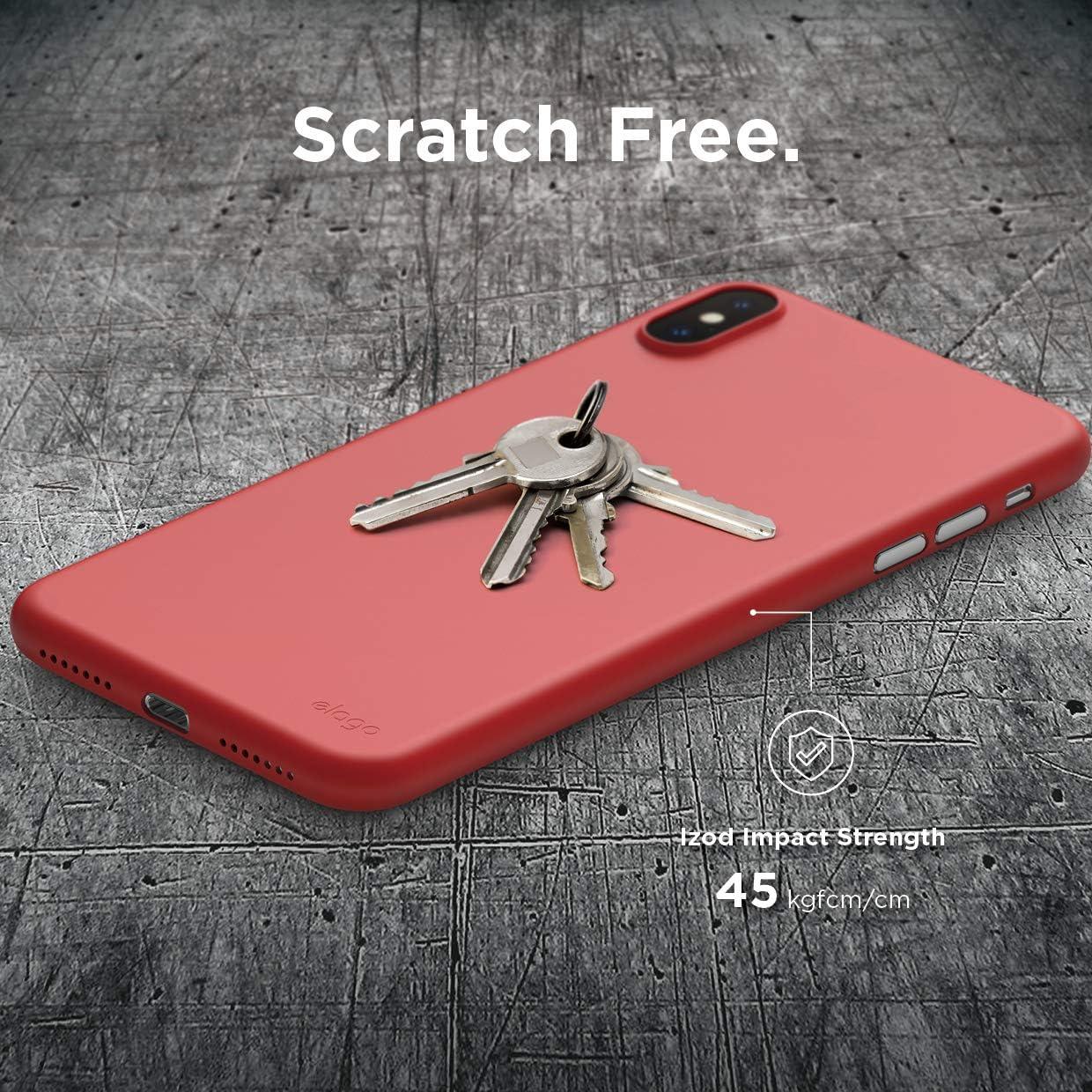 imageelago Inner Core Series for iPhone Xs Max case Red  Thinnest and LightestPrevent DiscolorationSupport Wireless ChargingOnly Protects Against Scratches Compatible with iPhone Xs Max 2018