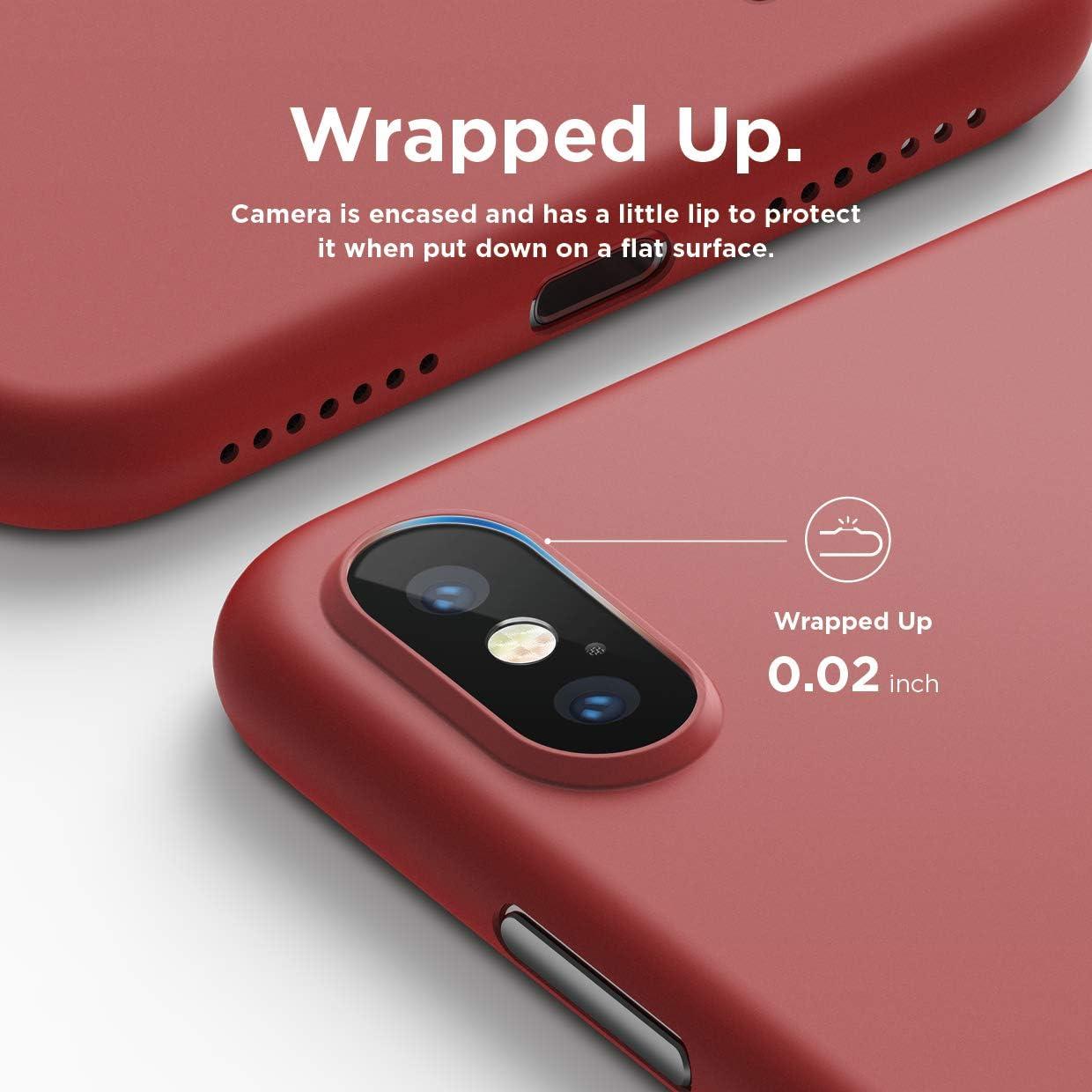 imageelago Inner Core Series for iPhone Xs Max case Red  Thinnest and LightestPrevent DiscolorationSupport Wireless ChargingOnly Protects Against Scratches Compatible with iPhone Xs Max 2018