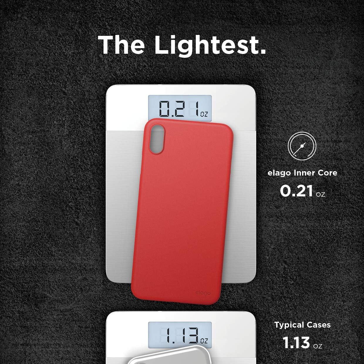 imageelago Inner Core Series for iPhone Xs Max case Red  Thinnest and LightestPrevent DiscolorationSupport Wireless ChargingOnly Protects Against Scratches Compatible with iPhone Xs Max 2018