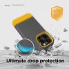 imageelago Glide Armor Case Designed for iPhone 14 Pro Case Drop Protection Shockproof Protective TPU Cover Upgraded Shockproof Mix and Match Parts Enhanced Camera Guard Dark GrayYellowDark GrayYellow