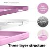 imageelago Liquid Silicone Case Compatible with iPhone 13 Pro 61 inch Premium Silicone Full Body Protection Phone Case  3 Layers Shockproof Soft Microfiber Lining AntiScratchHot Pink