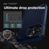 imageelago Armor Compatible with iPhone 14 Pro Case 61 Inch  US Military Grade Drop Protection HeavyDuty Protective Case Carbon Fiber Texture Tough Rugged Design Shockproof Bumper Cover Dark GreenJean Indigo
