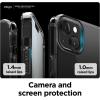 imageelago Hybrid Clear Case Compatible with iPhone 13 Case 61quot PC  TPU Hybrid Technology Reduced Yellowing Full Body Protection  Shockproof Bumper Cover BlackTransparent