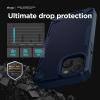 imageelago Armor Compatible with iPhone 14 Case 61 Inch  US Military Grade Drop Protection HeavyDuty Protective Case Carbon Fiber Texture Tough Rugged Design Shockproof Bumper Cover BlackJean Indigo