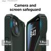 imageelago Armor Compatible with iPhone 14 Case 61 Inch  US Military Grade Drop Protection HeavyDuty Protective Case Carbon Fiber Texture Tough Rugged Design Shockproof Bumper Cover BlackDark Green