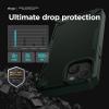 imageelago Armor Compatible with iPhone 14 Case 61 Inch  US Military Grade Drop Protection HeavyDuty Protective Case Carbon Fiber Texture Tough Rugged Design Shockproof Bumper Cover BlackDark Green