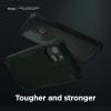 imageelago Armor Compatible with iPhone 14 Case 61 Inch  US Military Grade Drop Protection HeavyDuty Protective Case Carbon Fiber Texture Tough Rugged Design Shockproof Bumper Cover BlackDark Green