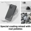 imageelago Compatible with iPhone 14 Case Pebble Case Full Body Protective Cover Shockproof Special Pebble Coated Slim AntiScratch 61 inch Dark Grey