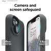 imageelago Compatible with iPhone 14 Case Pebble Case Full Body Protective Cover Shockproof Special Pebble Coated Slim AntiScratch 61 inch Dark Grey