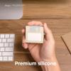 imageelago Floppy Disk Case Compatible with AirPods 3rd Generation Case  Compatible with AirPods 3 Case Cover Carabiner Included Shock Resistant Full Protection Supports Wireless Charging Dark GreyClassic White
