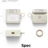 imageelago Floppy Disk Case Compatible with AirPods 3rd Generation Case  Compatible with AirPods 3 Case Cover Carabiner Included Shock Resistant Full Protection Supports Wireless Charging Dark GreyClassic White