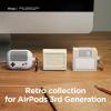 imageelago Floppy Disk Case Compatible with AirPods 3rd Generation Case  Compatible with AirPods 3 Case Cover Carabiner Included Shock Resistant Full Protection Supports Wireless Charging Dark GreyClassic White
