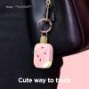 imageelago Ice Cream Case Compatible with Apple AirTag Keychain Compatible with AirTag Case  Drop Protection Carabiner Key Ring Track Dogs Keys Backpacks Purses Tracking Device Not Included MintLovely Pink