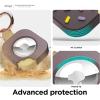 imageelago Ice Cream Case Compatible with Apple AirTag Keychain Compatible with AirTag Case  Drop Protection Carabiner Key Ring Track Dogs Keys Backpacks Purses Tracking Device Not Included MintDark Brown
