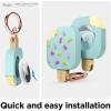imageelago Ice Cream Case Compatible with Apple AirTag Keychain Compatible with AirTag Case  Drop Protection Carabiner Key Ring Track Dogs Keys Backpacks Purses Tracking Device Not Included MintMint