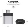 imageelago Mini Aluminum USBC to USB 30 Female Mini Adapter for MacBook Pro 20182017 MacBook Air 2018 and Other Devices with TypeC USB 2PackSilver