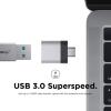 imageelago Mini Aluminum USBC to USB 30 Female Mini Adapter for MacBook Pro 20182017 MacBook Air 2018 and Other Devices with TypeC USB 2PackSilver