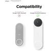 imageelago Mount Compatible with Google Nest Hello Video Doorbell 2021 Battery Model  Doorbell Chimes Perfect Color Match with Angle Wedge Black WiFi Free  NOT Compatible with Wired ModelBlack