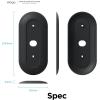 imageelago Mount Compatible with Google Nest Hello Video Doorbell 2021 Battery Model  Doorbell Chimes Perfect Color Match with Angle Wedge Black WiFi Free  NOT Compatible with Wired ModelBlack