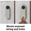 imageelago Mount Compatible with Google Nest Hello Video Doorbell 2021 Battery Model  Doorbell Chimes Perfect Color Match with Angle Wedge Black WiFi Free  NOT Compatible with Wired ModelLinen