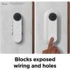 imageelago Mount Compatible with Google Nest Hello Video Doorbell 2021 Battery Model  Doorbell Chimes Perfect Color Match with Angle Wedge Black WiFi Free  NOT Compatible with Wired ModelWhite