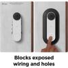 imageelago Mount Compatible with Google Nest Hello Video Doorbell 2021 Battery Model  Doorbell Chimes Perfect Color Match with Angle Wedge Black WiFi Free  NOT Compatible with Wired ModelBlack