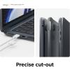 imageelago Ultra Slim Hard Case Compatible with MaBcook Air M2 M3 2023 2024 153 inch with Touch Bar A2941A3114Clear  Full Protection Access to All Features ClearDark Grey