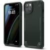 imageelago Armor Compatible with iPhone 14 Case 61 Inch  US Military Grade Drop Protection HeavyDuty Protective Case Carbon Fiber Texture Tough Rugged Design Shockproof Bumper Cover BlackDark Green
