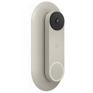 imageelago Mount Compatible with Google Nest Hello Video Doorbell 2021 Battery Model  Doorbell Chimes Perfect Color Match with Angle Wedge Black WiFi Free  NOT Compatible with Wired ModelLinen