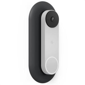 imageelago Mount Compatible with Google Nest Hello Video Doorbell 2021 Battery Model  Doorbell Chimes Perfect Color Match with Angle Wedge Black WiFi Free  NOT Compatible with Wired ModelBlack