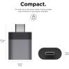 imageelago Mini Aluminum USBC to USB 30 Female Mini Adapter for MacBook Pro 20182017 MacBook Air 2018 and Other Devices with TypeC USB Space Grey