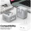 imageelago W5 Premium Silicone Cover Compatible with 35W Dual USBC Port Compact Power Adapter Scratch Resistant High Protection with Precise CutOut 35W Dual Adapter Not Included Light Grey