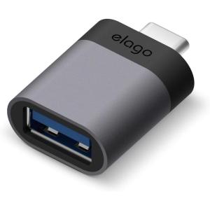 imageelago Mini Aluminum USBC to USB 30 Female Mini Adapter for MacBook Pro 20182017 MacBook Air 2018 and Other Devices with TypeC USB Space Grey