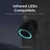 imageelago Camera Cover Compatible with Google Nest Cam IQ Outdoor Brown  Infrared LED Visible Holes for MicrophoneSpeaker Camouflage Easy Installation AllWeather Protective Skin VentilationBlack