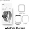 imageelago Duo Case Compatible with Apple Watch 10 Full Protection Hard PC  TPU Material Full Access to Screen TPU TransparentPC Black Yellow Metallic Dark Grey Light Blue Lovely Pink 46mmShell TransparentPart Metallic Dark Grey  Transparent