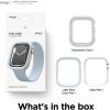 imageelago Duo Case Compatible with Apple Watch 10 Full Protection Hard PC  TPU Material Full Access to Screen TPU TransparentPC Black Yellow Metallic Dark Grey Light Blue Lovely Pink 46mmTPU Clear  PC Light Blue  Clear