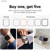imageelago Duo Case Compatible with Apple Watch 10 Full Protection Hard PC  TPU Material Full Access to Screen TPU TransparentPC Black Yellow Metallic Dark Grey Light Blue Lovely Pink 46mmTransparent  Black  Yellow  Dark Grey  Blue  Pink