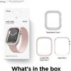 imageelago Duo Case Compatible with Apple Watch 10 Full Protection Hard PC  TPU Material Full Access to Screen TPU TransparentPC Black Yellow Metallic Dark Grey Light Blue Lovely Pink 46mmTPU Clear  PC Lovely Pink  Clear