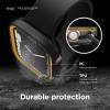 imageelago Duo Case Compatible with Apple Watch 10 Full Protection Hard PC  TPU Material Full Access to Screen TPU TransparentPC Black Yellow Metallic Dark Grey Light Blue Lovely Pink 46mmTPU Black  PC Yellow  Clear