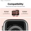 imageelago Duo Case Compatible with Apple Watch 10 Full Protection Hard PC  TPU Material Full Access to Screen TPU TransparentPC Black Yellow Metallic Dark Grey Light Blue Lovely Pink 46mmTPU Clear  PC Rose Gold  Clear