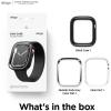 imageelago Duo Case Compatible with Apple Watch 10 Full Protection Hard PC  TPU Material Full Access to Screen TPU TransparentPC Black Yellow Metallic Dark Grey Light Blue Lovely Pink 46mmTPU Black  PC Metalic Dark Grey  Clear
