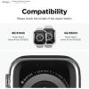 imageelago Duo Case Compatible with Apple Watch 10 Full Protection Hard PC  TPU Material Full Access to Screen TPU TransparentPC Black Yellow Metallic Dark Grey Light Blue Lovely Pink 46mmShell TransparentPart Metallic Dark Grey  Transparent