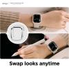 imageelago Duo Case Compatible with Apple Watch 10 Full Protection Hard PC  TPU Material Full Access to Screen TPU TransparentPC Black Yellow Metallic Dark Grey Light Blue Lovely Pink 46mmShell TransparentPart Metallic Dark Grey  Transparent