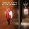 imageelago Wall Plate Cover Designed for Google Nest Thermostat E Wall Plate 2017Black  Compatible with Nest Thermostat E Hard ABS Material Not Compatible with 2020 Models US Patent RegisteredRed