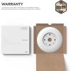 imageelago Wall Plate Cover Designed for Google Nest Thermostat E Wall Plate 2017Black  Compatible with Nest Thermostat E Hard ABS Material Not Compatible with 2020 Models US Patent RegisteredWhite