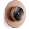 imageelago Wall Plate Cover Compatible with Google Nest Learning Thermostat 3rd 2nd 1st Nest Thermostat E Brass  Exact Color Match with Nest Fingerprint Resistant Durable Aluminum Non PlasticCopper