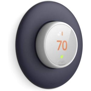 imageelago Wall Plate Cover Designed for Google Nest Thermostat E Wall Plate 2017Black  Compatible with Nest Thermostat E Hard ABS Material Not Compatible with 2020 Models US Patent RegisteredJean Indigo